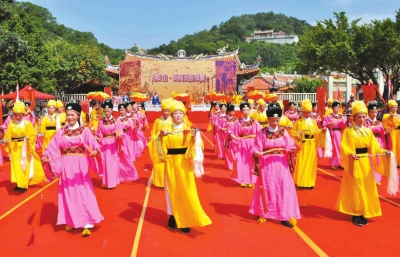 九日山仿宋祈風盛典再現古代航海節的壯觀場面