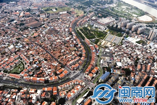 高空下的城西環路和西街