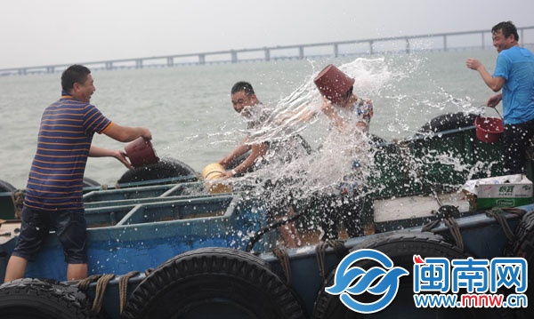 蚶江海上潑水節,千人歡樂大戰