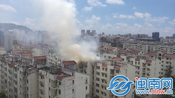 郭先生從人民醫院拍到的火災圖片（請郭先生前來領取